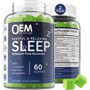 פרטי תווית תוסף melatonin gummies להרפיה ושינה