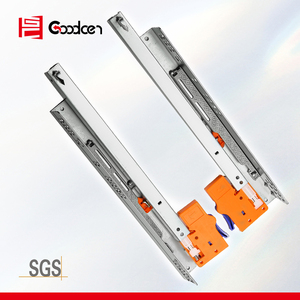 Goodcen 3 складных канала, толкающие к открытию скрытые телескопические рельсы, мягкое закрытое подкрепление, скрытый выдвижной ящик - Product Image 4