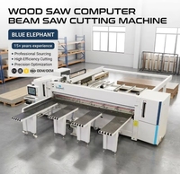 Maquinaria para trabajar la madera: Sierra de viga computarizada, sierra de mesa horizontal automática para corte por lotes de madera contrachapada y tableros de densidad para muebles