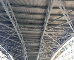 हाई-स्पीड रेलवे स्टेशन छत कवर संरचना के लिए आधुनिक डिजाइन बड़े पैमाने पर हल्के गेज स्टील ट्रस - Product Image 4