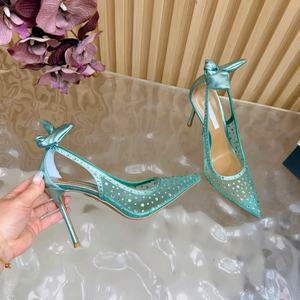 Zapatos de Tacón Alto Stiletto de Diseño para Novia, con Punta en Pico, Brillantes Plateados, Zapatos de Fiesta para Mujer, 5 cm, Ligeros - Product Image 5