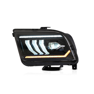 Para Ford <span class=keywords><strong>Mustang</strong></span> 2005-<span class=keywords><strong>2009</strong></span> LED Auto faros montaje dinámico DRL bifocal proyector lente para lámparas delanteras de coche actualización nueva - Product Image 1