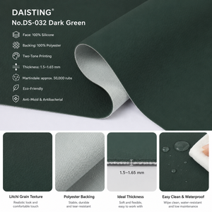 Tissu d'ameublement <span class=keywords><strong>en</strong></span> cuir silicone ignifuge, imperméable, facile à nettoyer, à grain litchi, antibactérien, pour canapé, meubles et intérieur de voiture - Product Image 4
