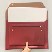 Porte-documents de bureau en cuir PU tendance, cadeau d'affaires, mallette à rabat double couche pour dossiers