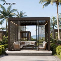 Pergola en aluminium à toit à lamelles imperméable, sur mesure pour les constructeurs et les entrepreneurs en bâtiment, pergola de patio extérieure