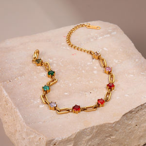 กำ<span class=keywords><strong>ไล</strong></span>ข้อมือ<span class=keywords><strong>ส</strong></span>ตรีชุบทอง 18K <span class=keywords><strong>ส</strong></span><span class=keywords><strong>แตน</strong></span><span class=keywords><strong>เล</strong></span><span class=keywords><strong>ส</strong></span><span class=keywords><strong>ส</strong></span>ตีล ดีไซน์ทันสมัย ประดับเพชรซิคอนหลากสี รูปทรง<span class=keywords><strong>ส</strong></span>ี่เหลี่ยมผืนผ้า กันน้ำ เหมาะสำหรับงานปาร์ตี้ - Product Image 5