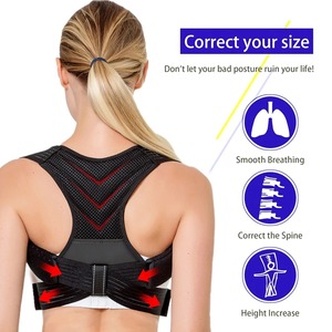 Korektor postur tubuh pria dan wanita, korektor postur tubuh pria dan wanita, pelurus punggung nyaman dapat disesuaikan untuk pereda nyeri tulang belakang tulang selangka bahu dan leher - Product Image 4