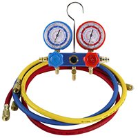 Bomba de Vacío de Aire Rotativa de una Etapa de 4CFM y 1/3HP, Kit de Refrigeración HVAC, Juego de Manómetros para Aire Acondicionado con Detector de Fugas y Bolsa de Transporte