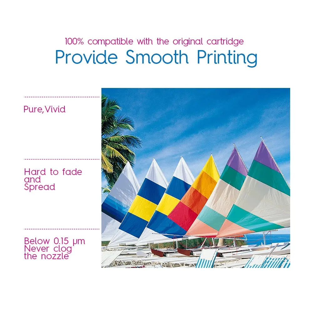 Tintas de recarga a base de agua para impresora Epson Ecotank L4150 L4160, T504, Color prémium, Compatible con botella a granel, T 504
