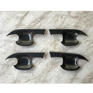 Décoration de panneau de bol de porte de poignée de porte extérieure de voiture en Fiber de carbone pour toyota rav4 <span class=keywords><strong>Xa40</strong></span> 2013 2014 2015 2016 2017 2018 accessoires - Product Image 2