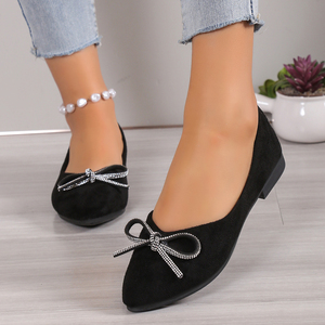 รองเท้าแฟชั่นผู้หญิงแบบแบนประดับโบว์ ขายส่งสินค้ามาใหม่ จัดส่งรวดเร็ว - Product Image 6