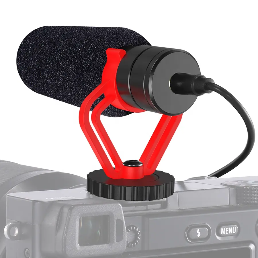 DSLR Shotgun Mic Factory Light-weight portable professional Noise Cancelling recording on-camera condenser microphone