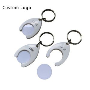 OEM Customized Raindrop Trolley Coin <b>Keychains</b> for Promotional Shopping Cart Tokens - Product Image 6