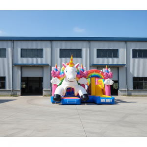 Castillo Inflable <span class=keywords><strong>de</strong></span> Color Rosa Usado para Fiestas a <span class=keywords><strong>Precio</strong></span> Económico, Castillo Inflable Comercial - Product Image 2