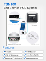 Lector Android Nfc Pantalla táctil Wifi Terminal de pago Pos Terminal Tarjeta Código Qr para supermercado