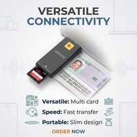 Lector Inteligente USB de Tarjetas de Crédito con Chip EMV Seguro de Grado Bancario para Servicios Bancarios, Declaración de Impuestos y Servicios Gubernamentales
