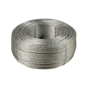 1*7 16mm kawat baja galvanis tali tetap 6mm kawat baja tali kabel baja
