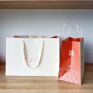 Tùy Chỉnh Bánh Giấy Mua Sắm Túi Với Ribbon Xử Lý Và Xoắn Xử Lý Thiết Lập Cá Nhân Logo In Món Tráng Miệng Pastry Món Quà Thực - Product Image 5