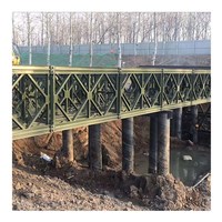 Pont suspendu Bailey multi-travées à double voie, soudé, robuste, en acier Q355, préfabriqué, temporaire, vente chaude, OEM