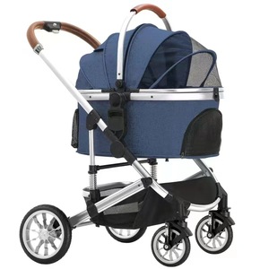 Chariot <span class=keywords><strong>pour</strong></span> animaux de compagnie portable et pliable nouveau design séparé du panier <span class=keywords><strong>pour</strong></span> chiens chats et autres animaux de compagnie produit de transport de voyage - Product Image 1