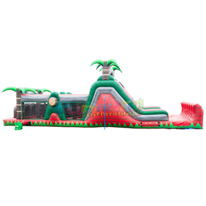 Giant kids bounce <b>house</b> outdoor party jumping castle tropical <b>inflatable</b> bounce <b>house</b> obstacle course - Product Image 2