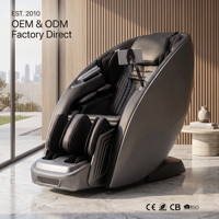 Fauteuil de massage corporel complet de luxe 4D à double moteur, zéro gravité, avec fonction flex SLTrack, chauffant, Shiatsu, pétrissage et étirement thaïlandais, mobilier de salon