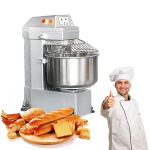 Dayanıklı ve kolay temizlenebilir pişirme ekipmanları 5kg 10kg 12kg 20kg 50kg spiral hamur karıştırıcı ticari hamur yoğurma makinesi