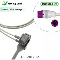 Câble adaptateur capteur SpO2 en cuivre étamé compatible EMSLIFE pour moniteur patient Mindray N10/N12/UMECA10/IPM1O, 5 broches, 3m, modèle