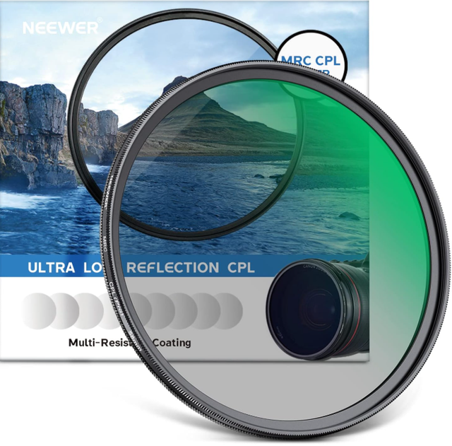 58MM Circular Polarizer CPL Filter 30 Layer Nano Multi Coated HD Optical Glass Ultra Slim Frame for Camera Lens