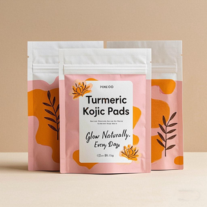 Almohadillas limpiadoras exfoliantes de cúrcuma de Ácido Kójico de etiqueta privada para acné espinillas brillo de la piel - Product Image 5
