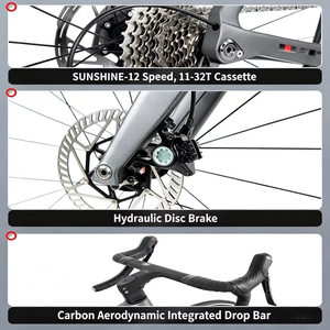 Bicicleta de Carretera Deportiva Ligera con Cuadro de Carbono de Alto Módulo, Horquilla de Carbono, Ruedas WheelTop EDS TX, 24 Velocidades, Frenos de Disco Hidráulicos Inalámbricos, R5pro - Product Image 2