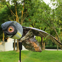 Boîte à piles solaire écologique, répulsif à oiseaux réaliste en plastique, effrayant les oiseaux par le son, vente chaude, décoration de Noël