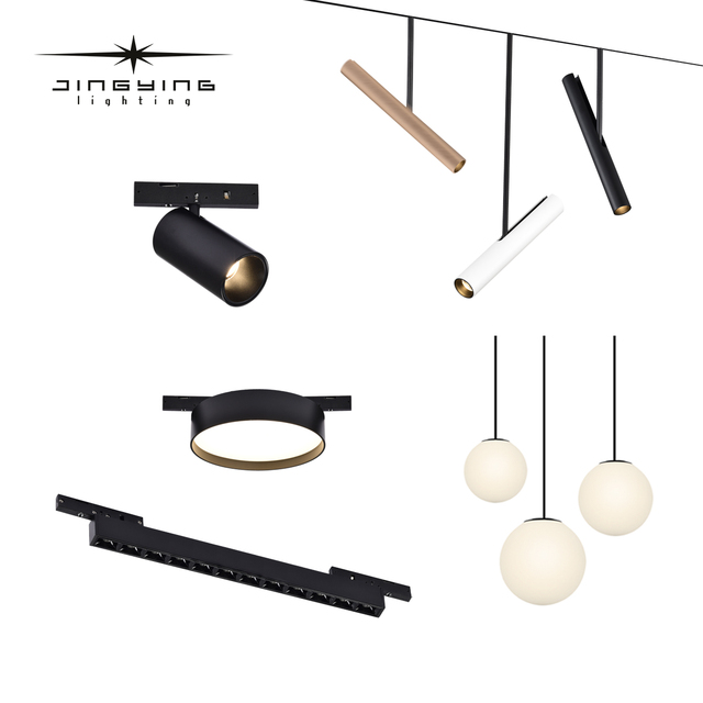 Ultra-Thin Magnetic Track Cylinder Chandelier Modern Minimalist LED Track Light for Living Room & Dining Room & Hotel