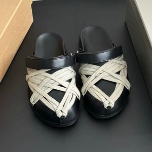 Sandalias de Alta Calidad para Hombre, Pantuflas de Diseñador Unisex, Sandalias Negras de Marca Hollywood Megalaced Mule - Product Image 6