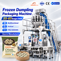 Machine d'emballage automatique multifonctionnelle VFFS pour raviolis surgelés, pesage 500g-1kg