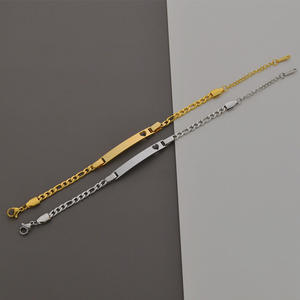 سوار مخصص من الفولاذ المقاوم للصدأ بتصميم شخصي جديد وعصري، سوار قلب رومانسي فارغ للنقش، هدية فريدة - Product Image 2