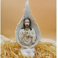 Vente chaude saintes reliques vierge marie fils de jésus saint coeur résine décoration baptême église fournitures créative résine artisanat décor