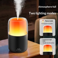 Nouvelle machine d'aromathérapie intelligente à flamme simulée, mini diffuseur ultrasonique USB pour la maison, humidificateur de bureau, lumière ambiante, minuterie