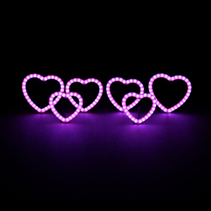 Halos coeur 80mm RGB Chasing avec contrôleur dent bleue pour phares - Product Image 3