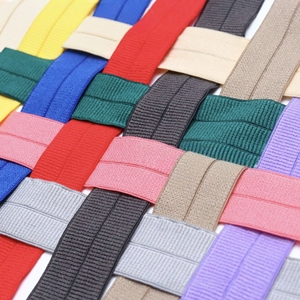 Sọc <span class=keywords><strong>Nylon</strong></span> Gấp Băng Đàn Hồi 40Mm Đầy Màu Sắc Xương Gân Cạnh Lông Ban Nhạc Đàn Hồi Cho Phụ Kiện May Mặc Miễn Phí 10Mm - Product Image 3