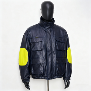 Doger Custom <strong>Men's</strong> Premium Quality Sheepskin <strong>Peacoat</strong> Customized Warm Winter Jacket with Embroidered Closure Personalized Fit - Product Image 2