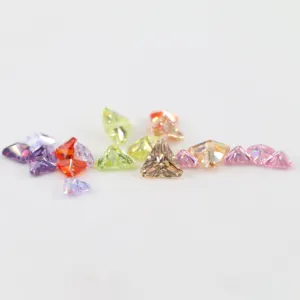 HanYu 3A to 5A Quality Triangle Faceted Loose CZ Gemstones Cubic Zirconia
