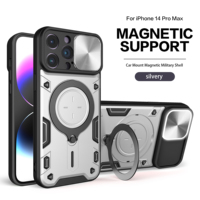 Étui pour Nokia X100 avec housse de caméra coulissante, étui de protection robuste pour téléphone avec support d'anneau rotatif à 360 ° intégré