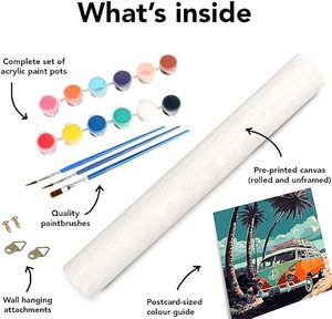Peintures murales en acrylique, peinture par numéros pour adultes, peinture acrylique DIY pour adultes et enfants, kit de peinture par numéros sans cadre pour la décoration de la maison - Product Image 4