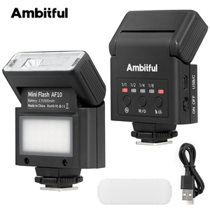 Flash pour appareil photo Ambitful AF10 Mini Speedlite universel avec batterie Li-ion intégrée pour Sony Canon Nikon Fuji Olymp - Product Image 1