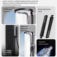 Bain de luxe salle de bain intelligente colonne de douche ensemble système de douche de salle de bain mural en acier inoxydable