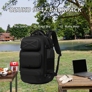 Sac à dos d'affaires multifonctionnel unisexe Roziv Sports 9842S-B Fashion 29L pour voyage en plein air, antivol, imperméable, en polyester, pour ordinateur portable - Product Image 2