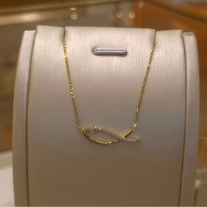 925 <b>Silver</b> Plated Yellow Goldfish Diamond Necklace for Women Simple <b>Pen</b> Fish Body with Sparkling Hollow Cute Design - Product Image 2