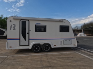 Moderno Camper Leggero a Doppio Asse per Campeggio all'Aperto, <span class=keywords><strong>Roulotte</strong></span> con Cucina e Bagno, Caravan e Rimorchi da Viaggio - Product Image 2