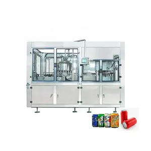 Small Automatic Aluminum Tin Can Soda Juice Filling Carbonated Drink Beer Beverage Canning Machine
